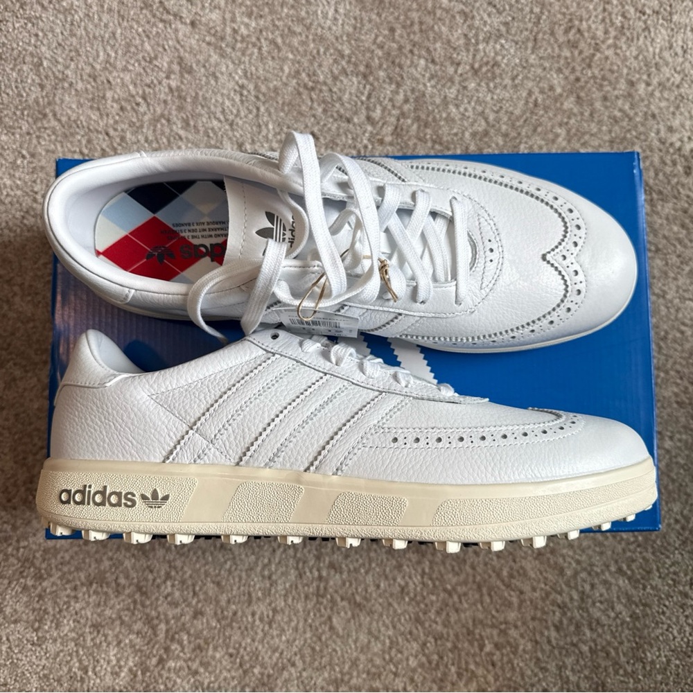 Men’s Size 11 Adidas Coursecup Golf Shoes White Leather IH2264